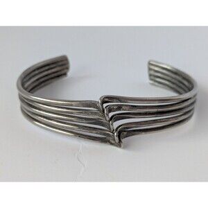 Silvertone Multiple Layer Cuff Bracelet